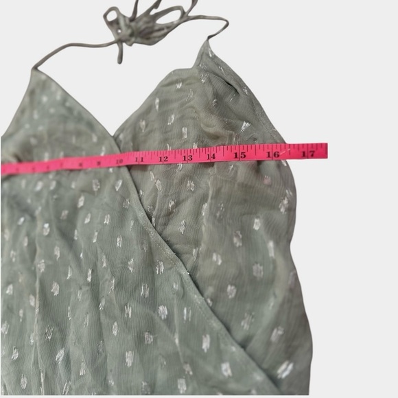 UO Sparkle and Fade Mint Green Sparkly Halter Body Suit in Women’s Medium - Picture 7 of 9